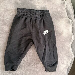 Nike Black Kids Sweatpants with White Logo